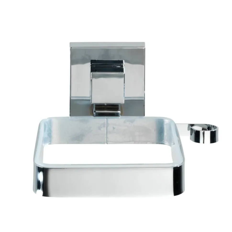 Haartrocknerhalter 'Vacuum-Loc Quadro' Edelstahl glänzend