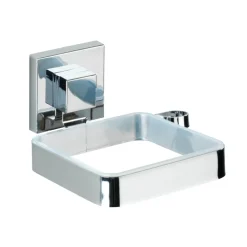 Haartrocknerhalter 'Vacuum-Loc Quadro' Edelstahl glänzend