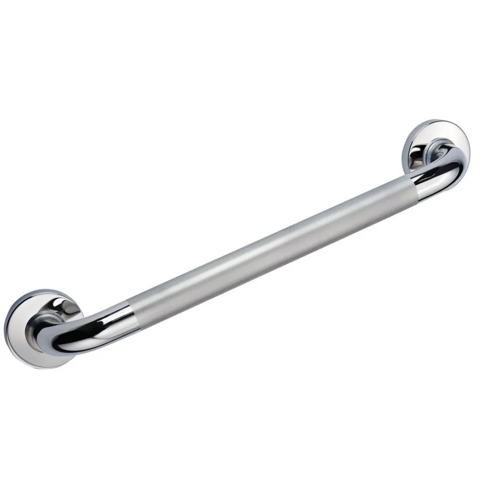 Haltegriff mit rutschhemmender Grifffläche Edelstahl poliert bis 110 kg 45 cm