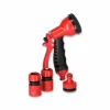 Handbrausen-Set mit 7 Funktionen rot/schwarz 1/2"