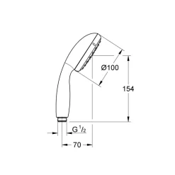 Handbrause 'Vitalio Go 100' chrom