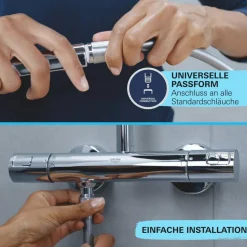 Handbrause 'Vitalio SmartActive 150' chromfarben 3 Strahlarten