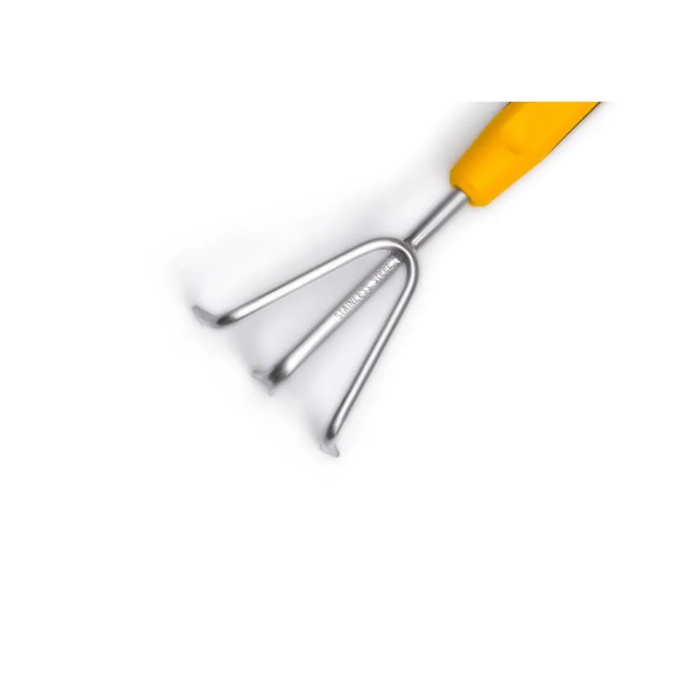 Handgrubber gelb 3 Zinken 29 cm