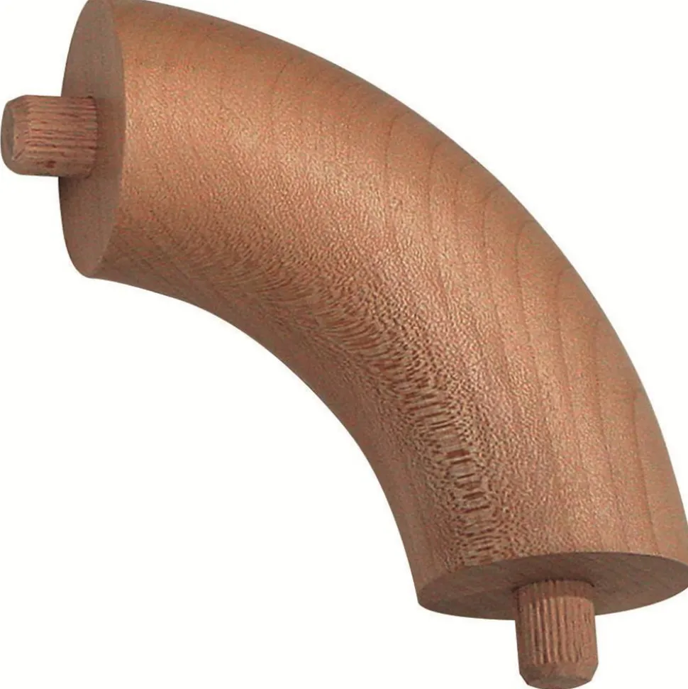 Handlaufbogen 'B63' Buche unbehandelt 90° Ø 42 mm