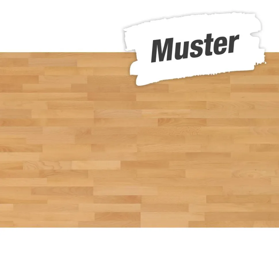 Handmuster zum Parkett 'Basic 11-5' Buche natur buchefarben 11,5 mm