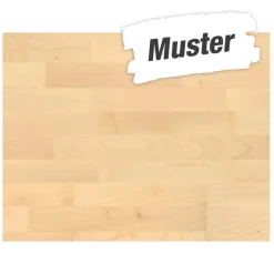 Handmuster zum Parkett 'Basic 11-5' Bergahorn weiß beige 11,5 mm