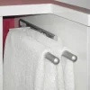Handtuchhalter aus Aluminium, 2-armig, alufarben