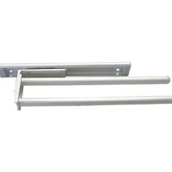 Handtuchhalter aus Aluminium, 2-armig, alufarben