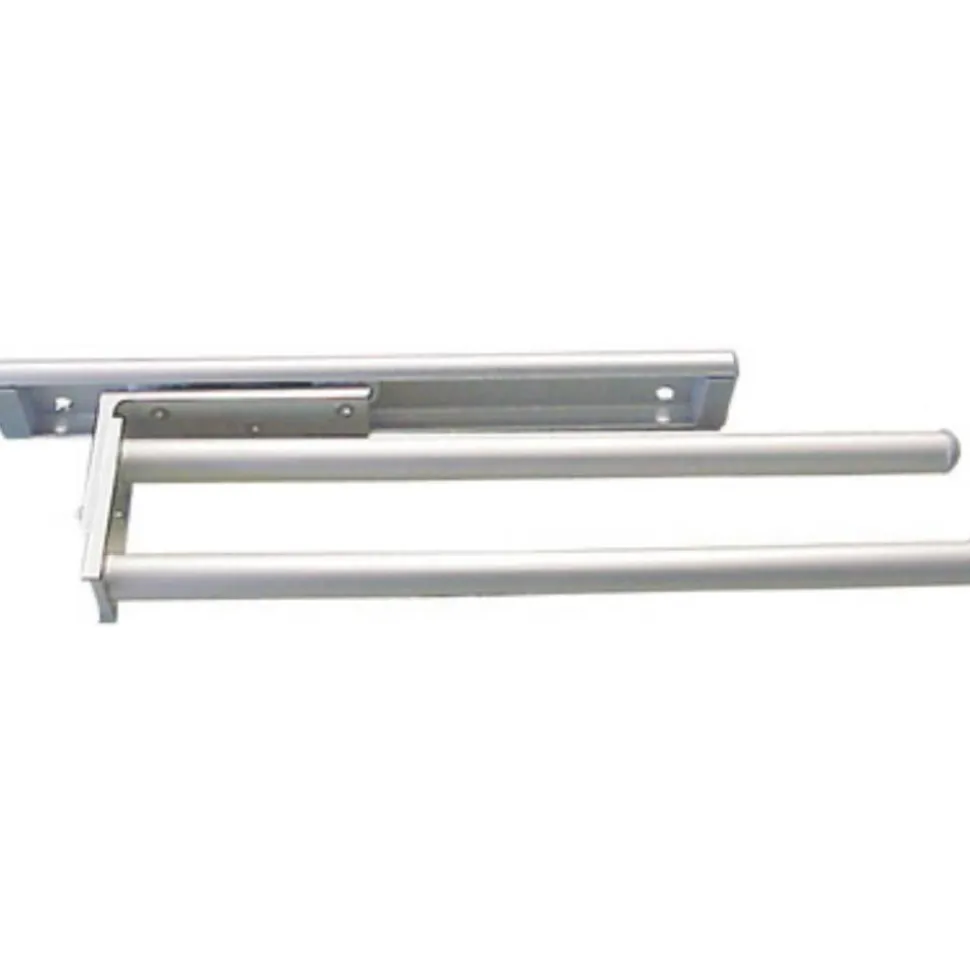 Handtuchhalter aus Aluminium, 2-armig, alufarben