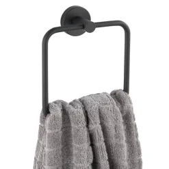Handtuchring 'Bosio Black' matt, Edelstahl rostfrei