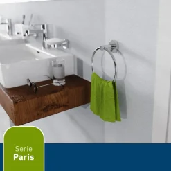 Handtuchring 'Paris' chromfarben Ø 17,5 cm