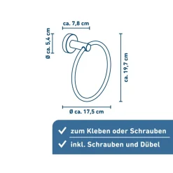 Handtuchring 'Rom' mattschwarz Ø 17,5 cm