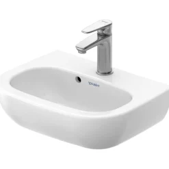 Handwaschbecken halbrund 'D-Code' weiß 45 x 14,5 x 34 cm