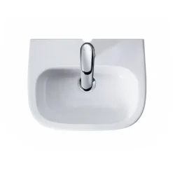 Handwaschbecken halbrund 'D-Code' weiß 45 x 14,5 x 34 cm