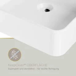 Handwaschbecken 'Valea' weiß 40 x 12,5 x 38,5 cm