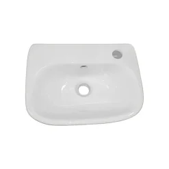Handwaschbecken-Set oval mit Armatur 'Form' weiß 37 x 11,5 x 27 cm
