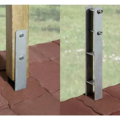 H-Anker für Pfosten 9 x 9 cm, 4 Stück