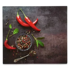 Herdblende 'Chili' mehrfarbig 56 x 0,8 x 50 cm
