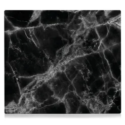 Herdblende 'Marmor' schwarz 56 x 0,8 x 50 cm