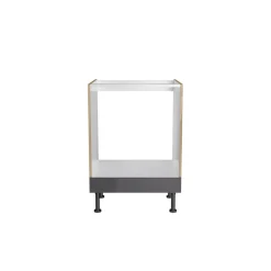 Herdumbauschrank 'Optikomfort Jonte984' anthrazit/eichefarben 60 x 87 x 58,4 cm