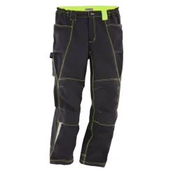 Herren-Arbeitshose schwarz/limettenfarben Gr. 50