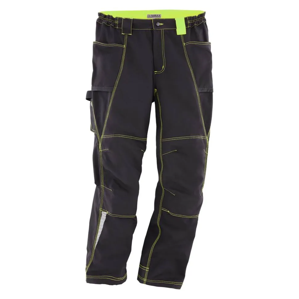Herren-Arbeitshose schwarz/limettenfarben Gr. 48