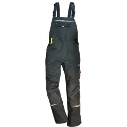 Herren-Arbeitslatzhose schwarz/limettenfarben Gr. 56