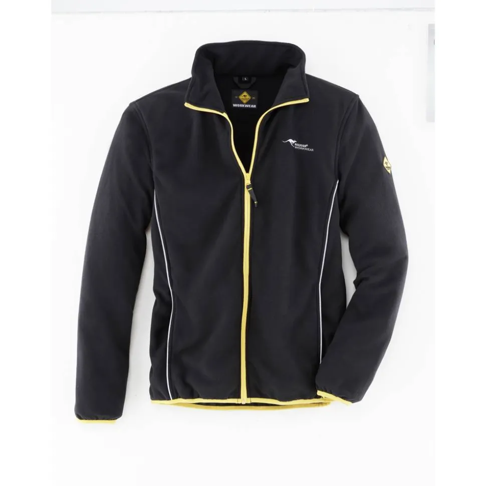 Herren Fleecejacke `Roadsign' Größe XXL schwarz/gelb
