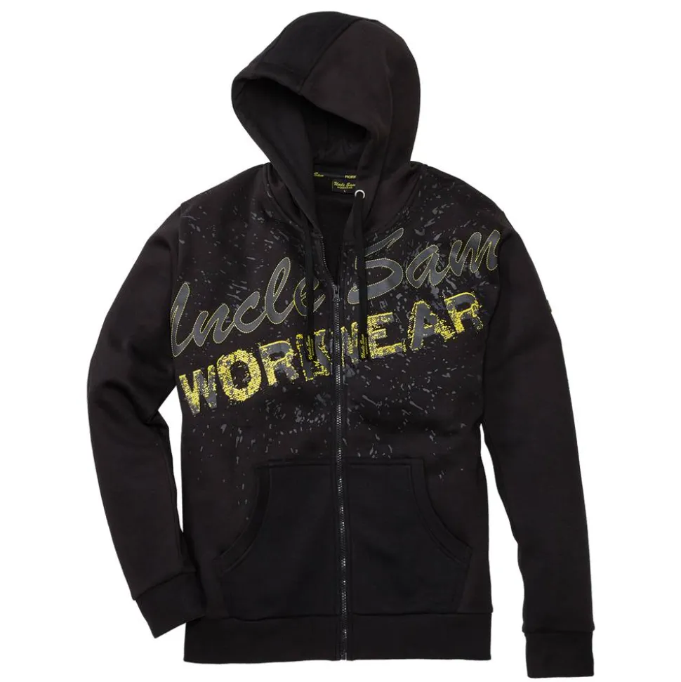 Herren Sweatjacke 'Uncle Sam' Größe M anthrazit/schwarz