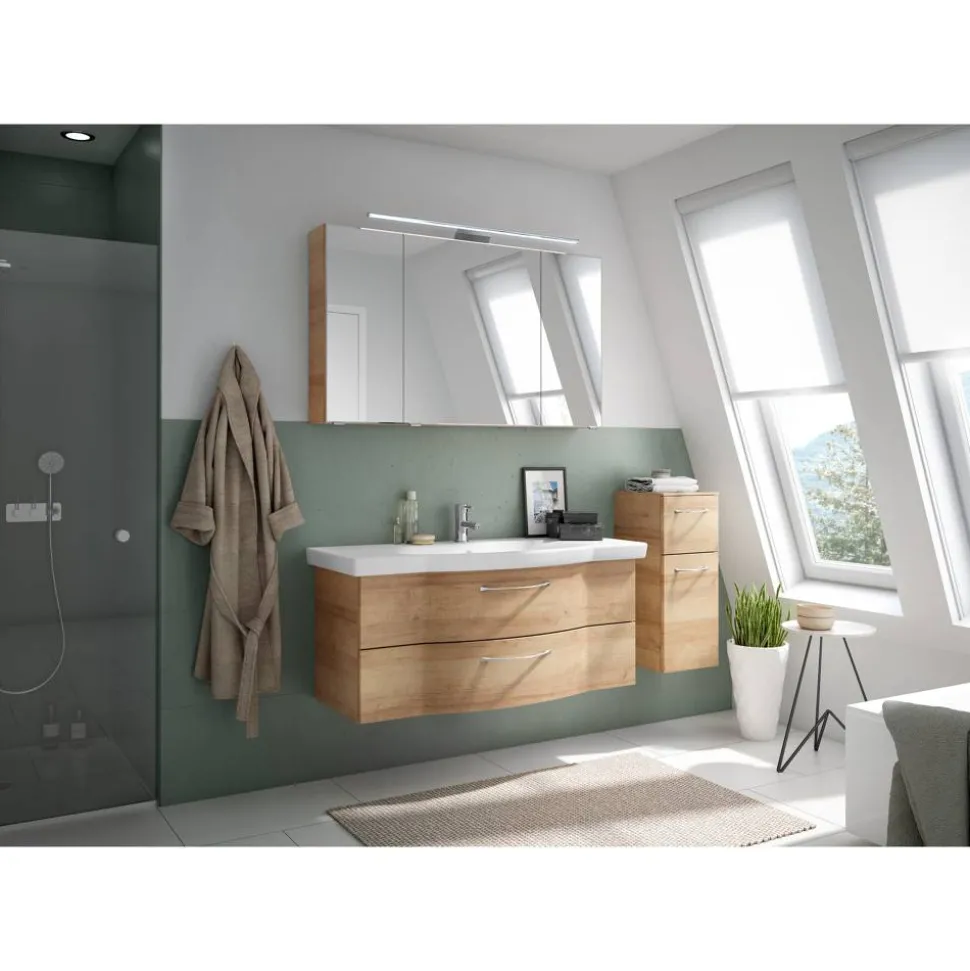 Highboard 'Lucia' braun foliert 30 x 73 x 33 cm