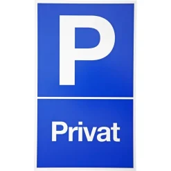 Hinweisschild 'P-Privat' 250 x 150 mm