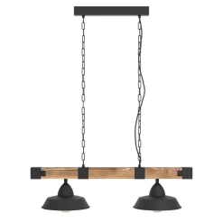 Hängeleuchte 'Oldbury' schwarz/braun 26 x 110 cm