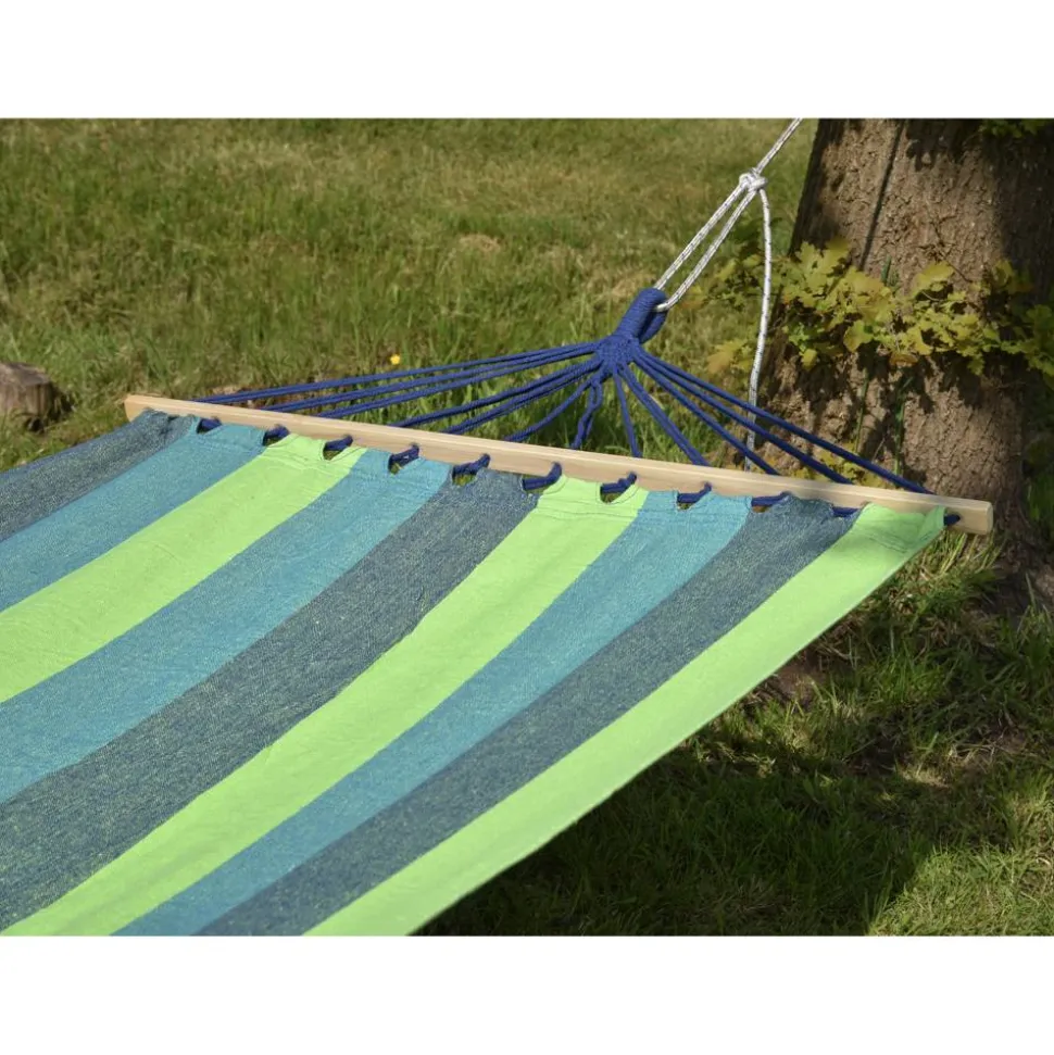 Hängematte 'Hawaii' grün, blau 100 x 280 cm