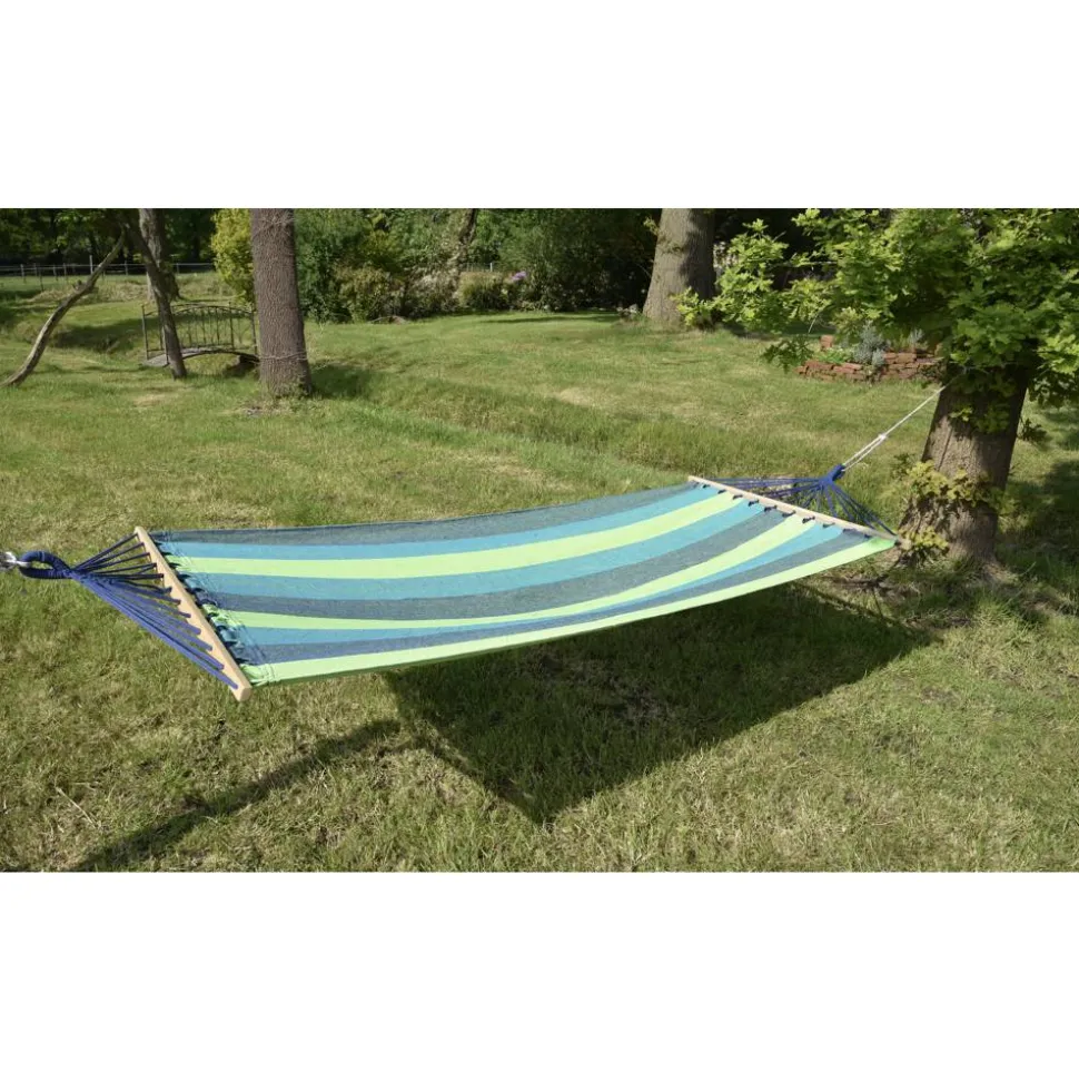 Hängematte 'Hawaii' grün, blau 100 x 280 cm