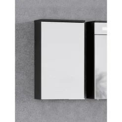 Hängeschrank 'Kara' anthrazit, weiß matt 40,5 x 70 x 22,5 cm links