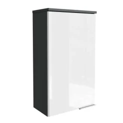 Hängeschrank 'Kara' anthrazit, weiß matt 40,5 x 70 x 22,5 cm links