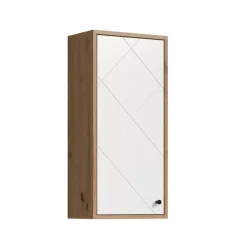 Hängeschrank 'Touch' weiß, braun matt 36 x 79 x 29 cm