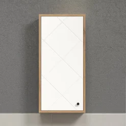 Hängeschrank 'Touch' weiß, braun matt 36 x 79 x 29 cm