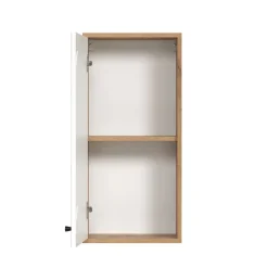 Hängeschrank 'Touch' weiß, braun matt 36 x 79 x 29 cm