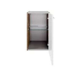 Hängeschrank 'Verona' braun, weiß glänzend 35 x 57,5 x 39,7 cm rechts