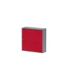Hängeschrank Eintürig mit 6 Sichtboxen dunkelrot 60 x 60 x 20 cm