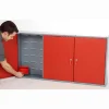 Hängeschrank rot 3-türig 120 x 60 x 20 cm