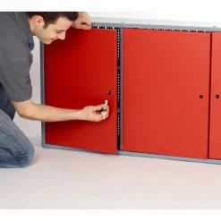 Hängeschrank rot 3-türig 120 x 60 x 20 cm