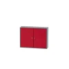 Hängeschrank 2-Türig mit 4 Fachböden dunkelrot 80 x 60 x 20 cm
