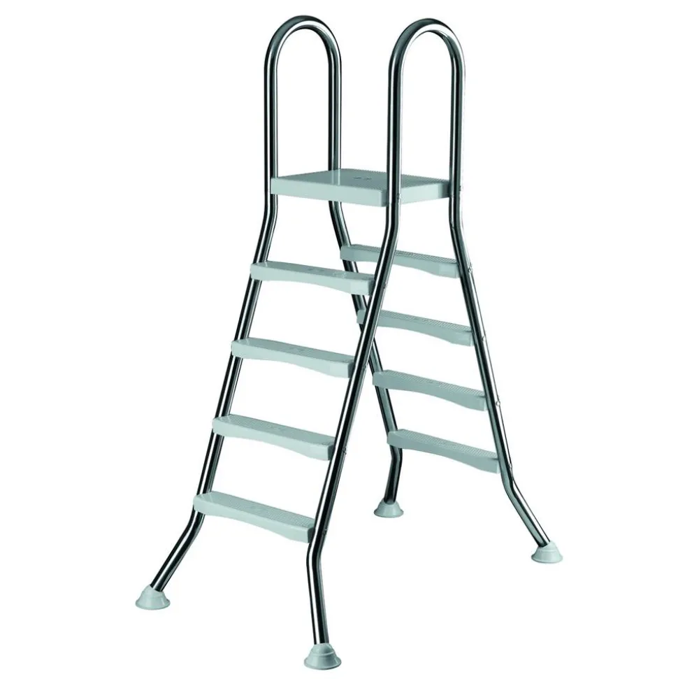 Hochbeckenleiter 2 x 4 Stufen Edelstahl 145 x 53 cm