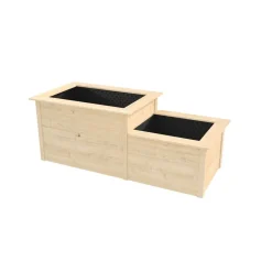 Hochbeet '669' mit Stufe naturfarben 217,6 x 91,7 x 58/81 cm