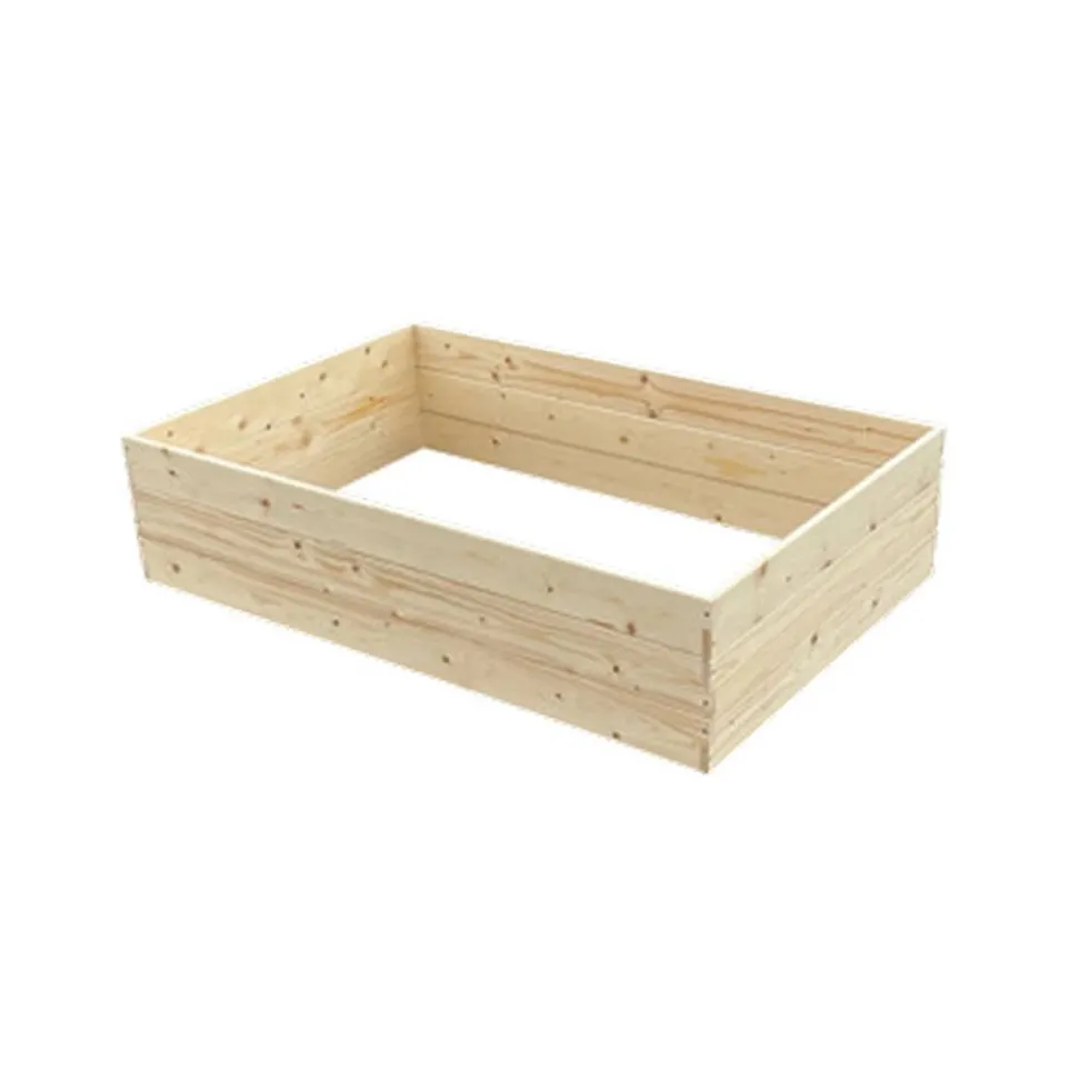 Hochbeet 120 x 9,5 x 80 cm aus Holz natur
