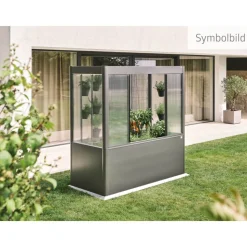 Hochbeet mit Gewächshaus 'Florentina Maxi' quarzgrau metallic 201,6 x 213 x 103,1 cm