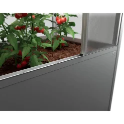 Hochbeet mit Gewächshaus 'Florentina Maxi' quarzgrau metallic 201,6 x 213 x 103,1 cm