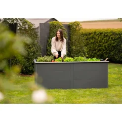 Hochbeet 'Primus XL' anthrazit 200 x 77 x 100 cm